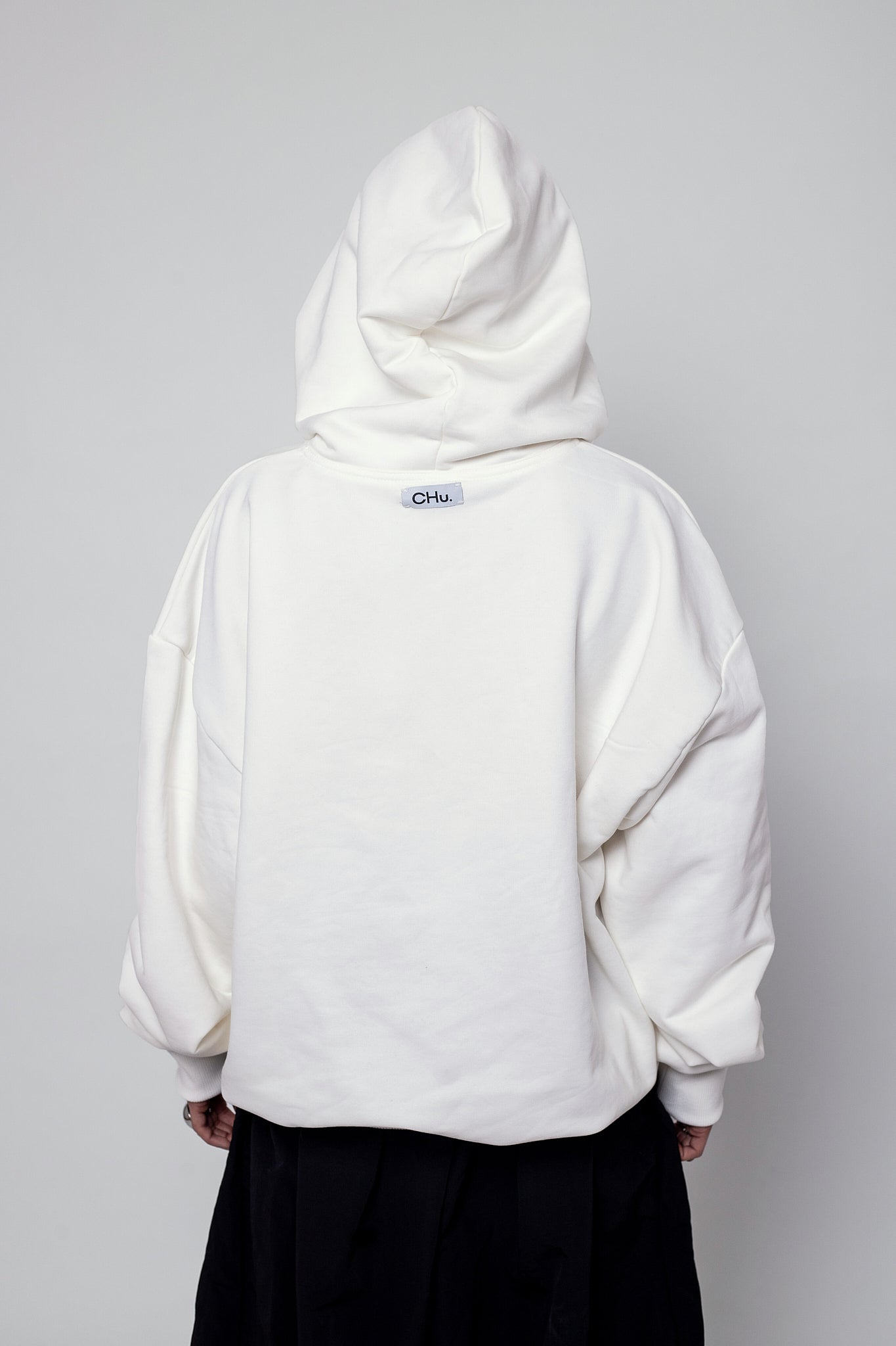 Oversize White Pearl Hoodie