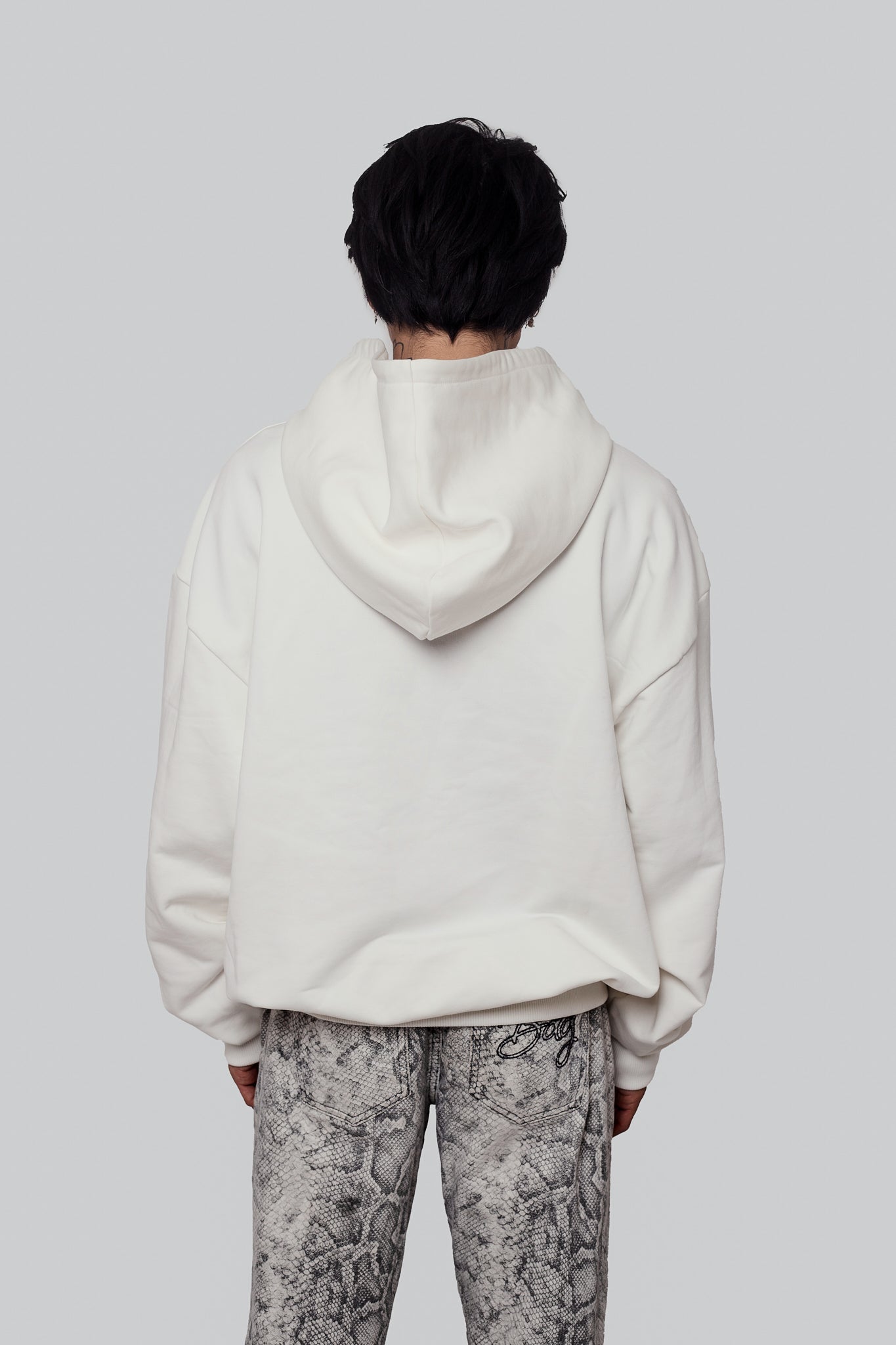Oversize White Pearl Hoodie