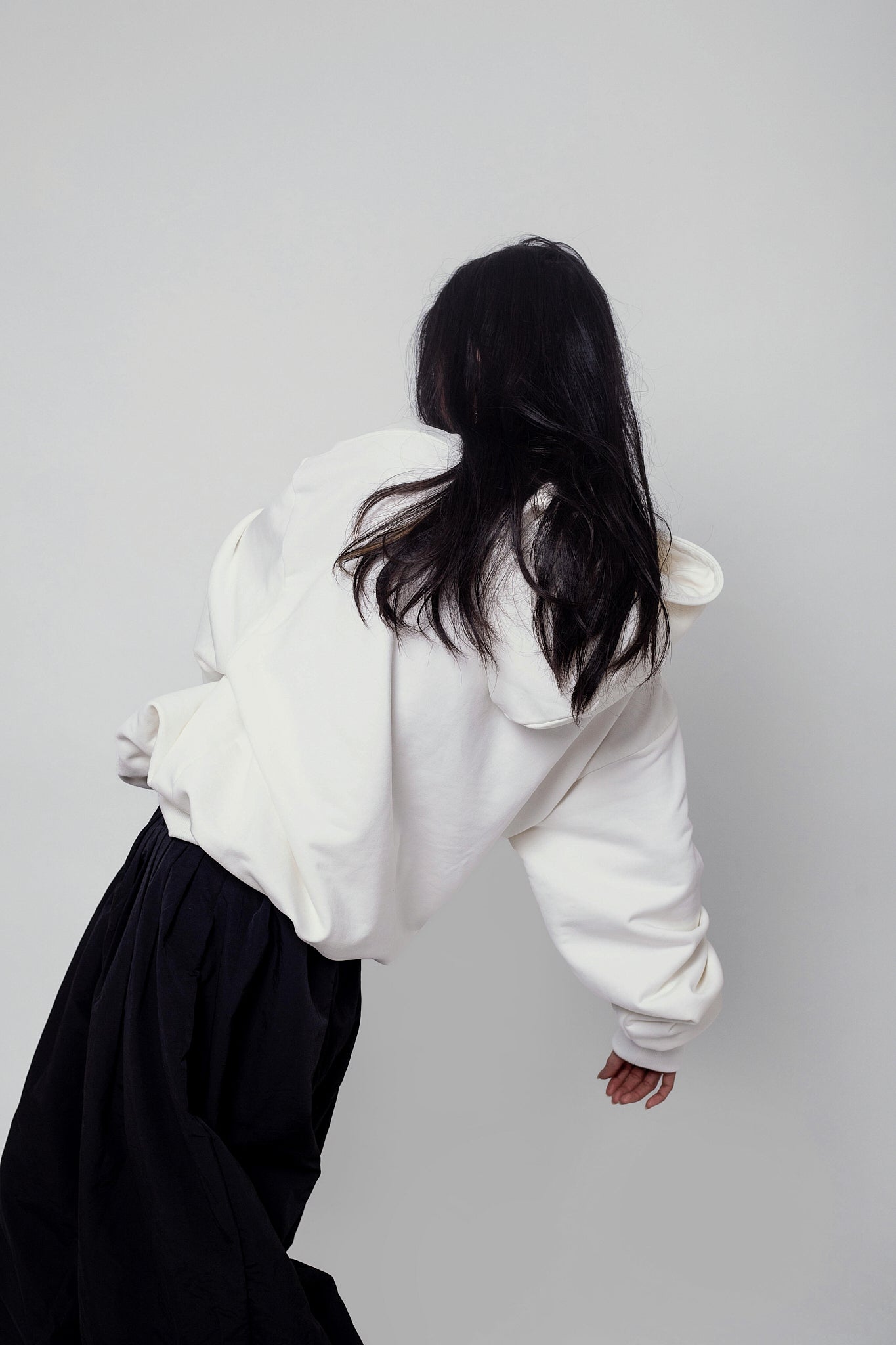 Oversize White Pearl Hoodie