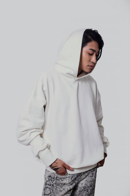 Oversize White Pearl Hoodie